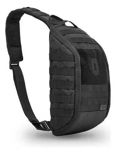 Mochila Tática Invictus Agility Preta – Sling Bag Compacta | HB Militar