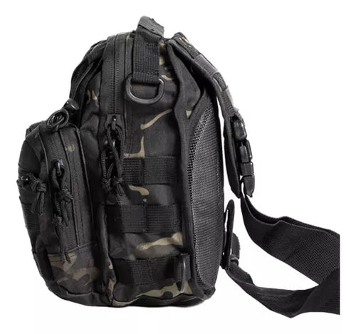 Mochila De Ombro BR Force Patrulha Multicam Black | HB Militar