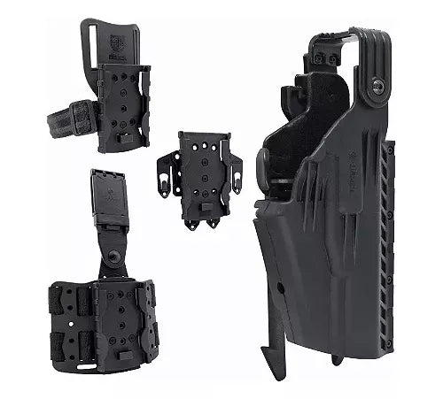 Coldre Kit Hunter Speed Mid-Ride Belica Preto Destro | HB Militar